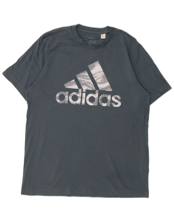 Adidas Herren Grafik T-Shirt Top Small Blau Baumwolle