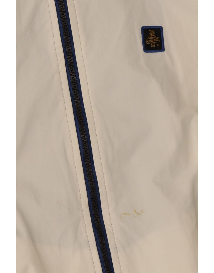 REFRIGIWEAR Herren Bomberjacke UK 38 Mittelweißes Colourblock-Polyamid