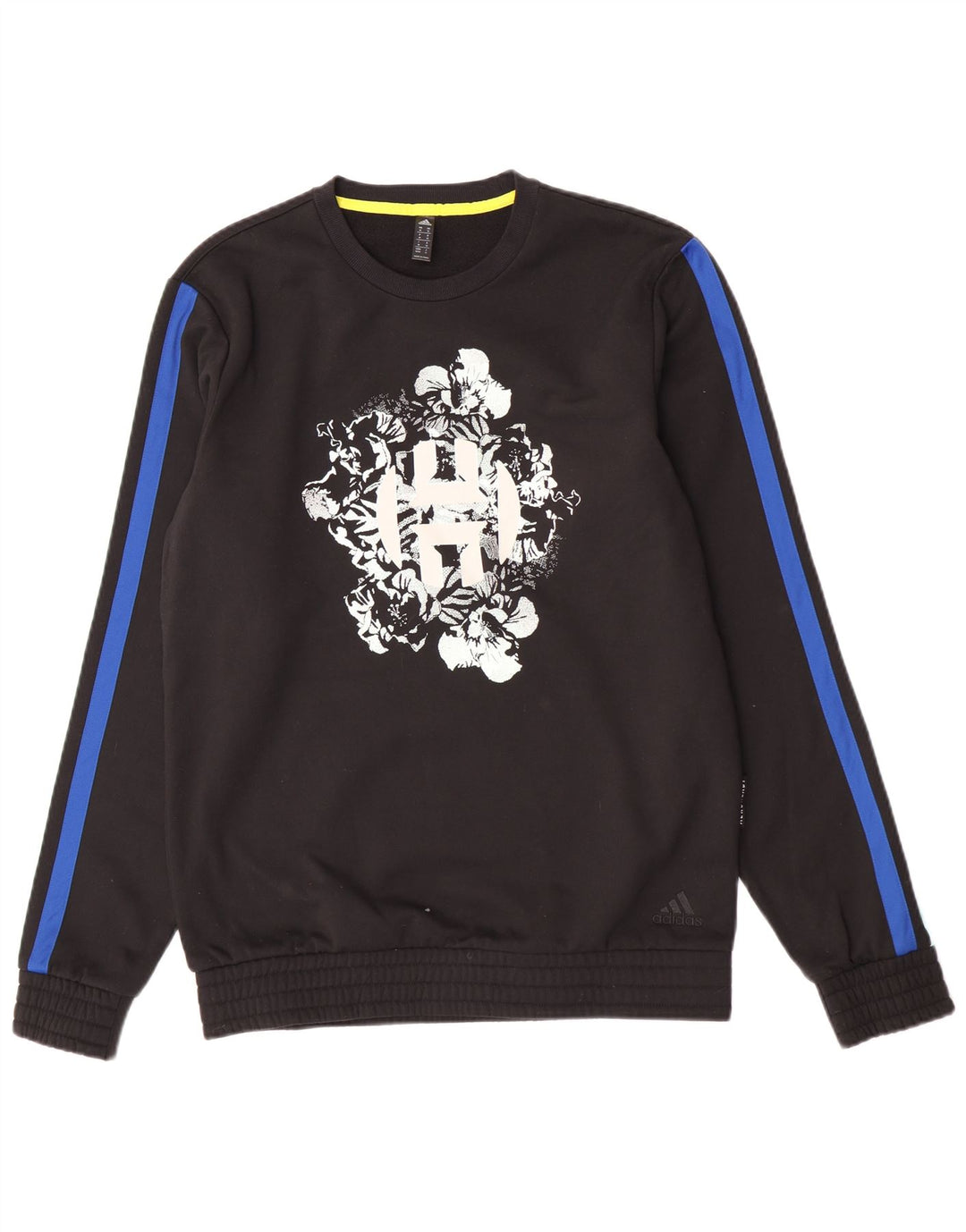 Adidas Herren Grafik-Sweatshirt-Pullover Mittelschwarzes Colourblock-Polyester