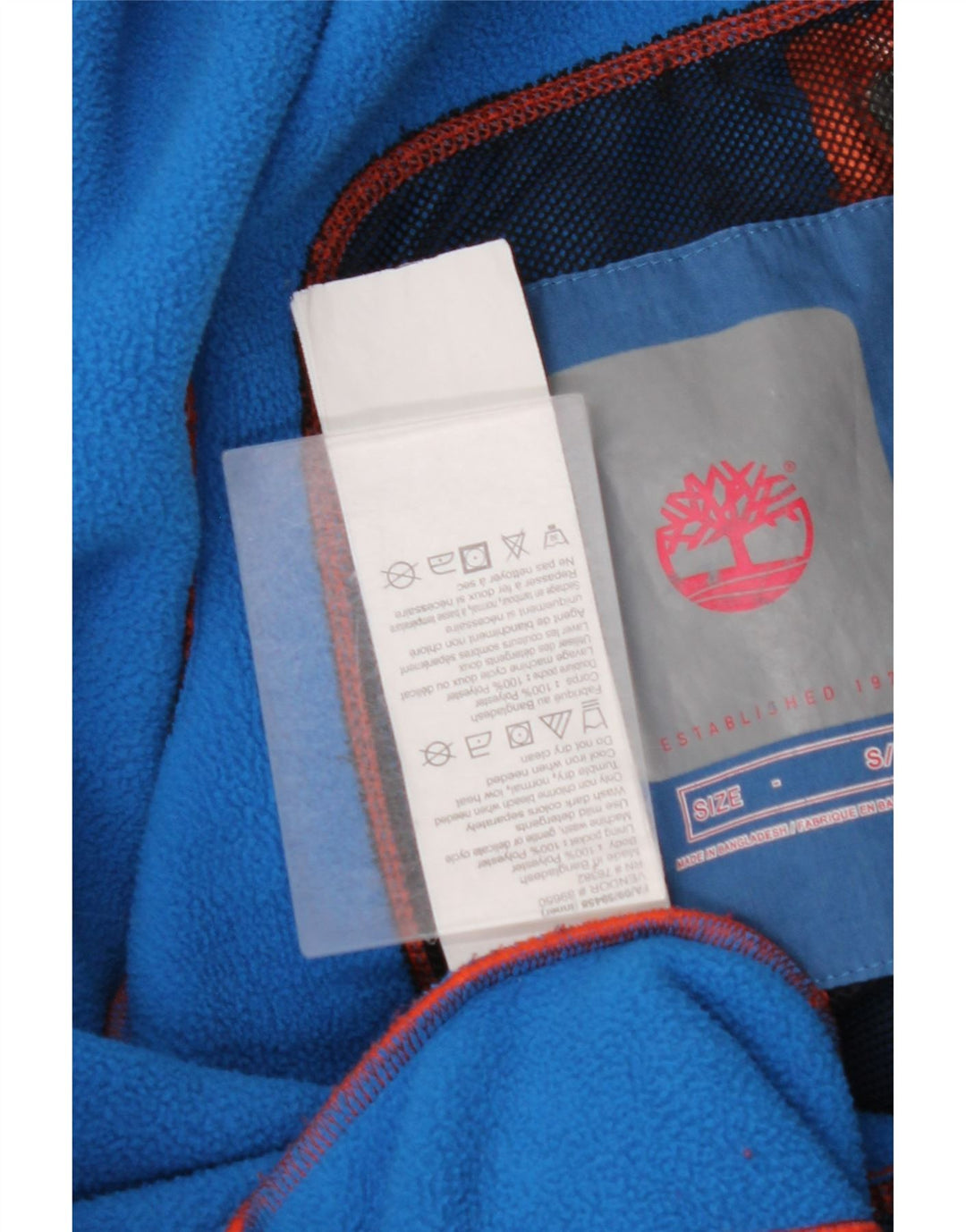 TIMBERLAND Herren-Windbreakerjacke mit Kapuze, UK 36, Größe S, blau, Polyester