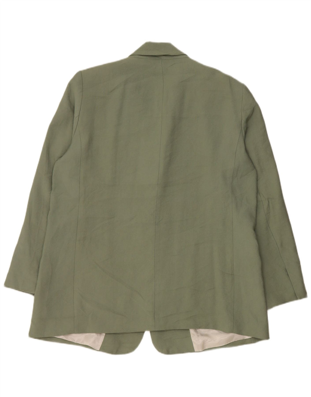 Zara Damen 1-Knopf-Blazerjacke UK 18 XL Grün Modal