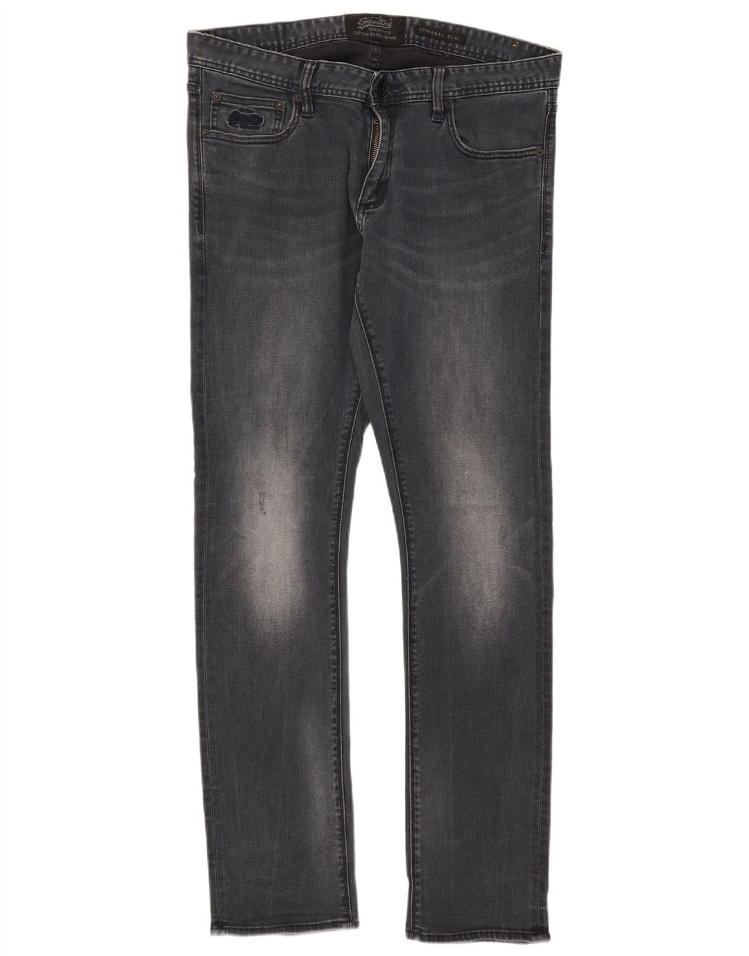 Superdry Herren Corporal Slim Jeans W34 L32 Marineblau Baumwolle