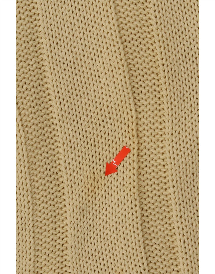 Henry Cottons Herren-Pullover mit U-Boot-Ausschnitt, Größe L, Gelb