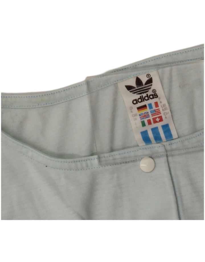 ADIDAS Womens T-Shirt Top UK 12 Medium Blue Colourblock