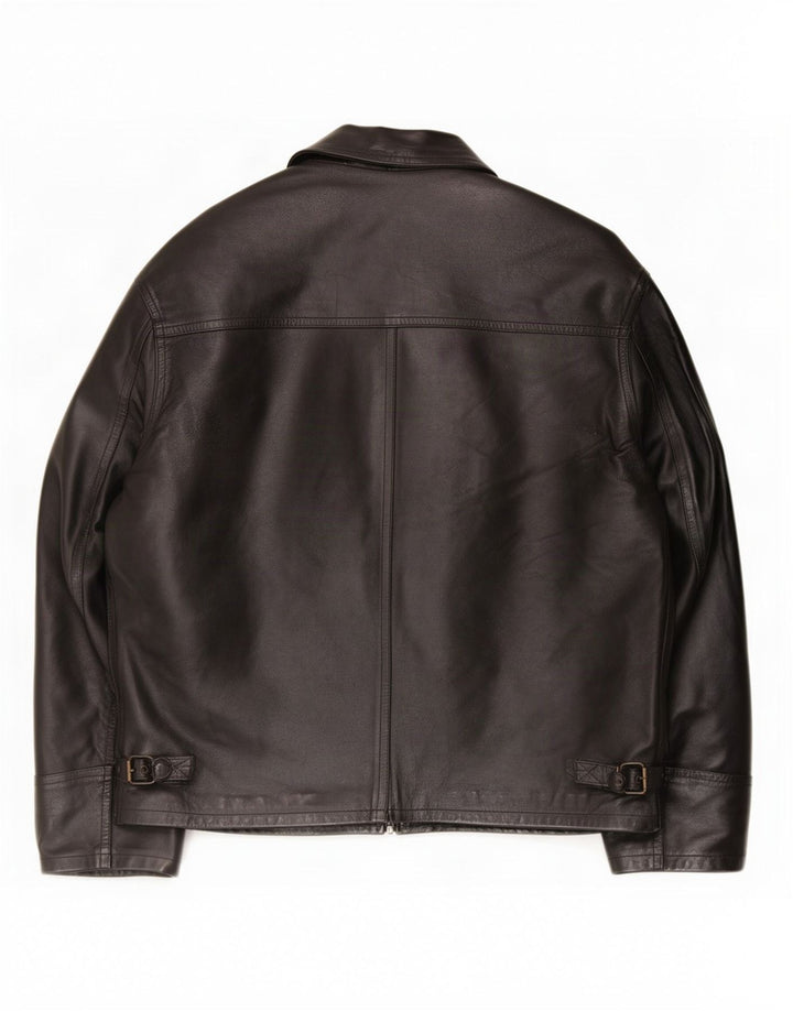 Mansion Herren Lederjacke IT 52 XL Schwarz