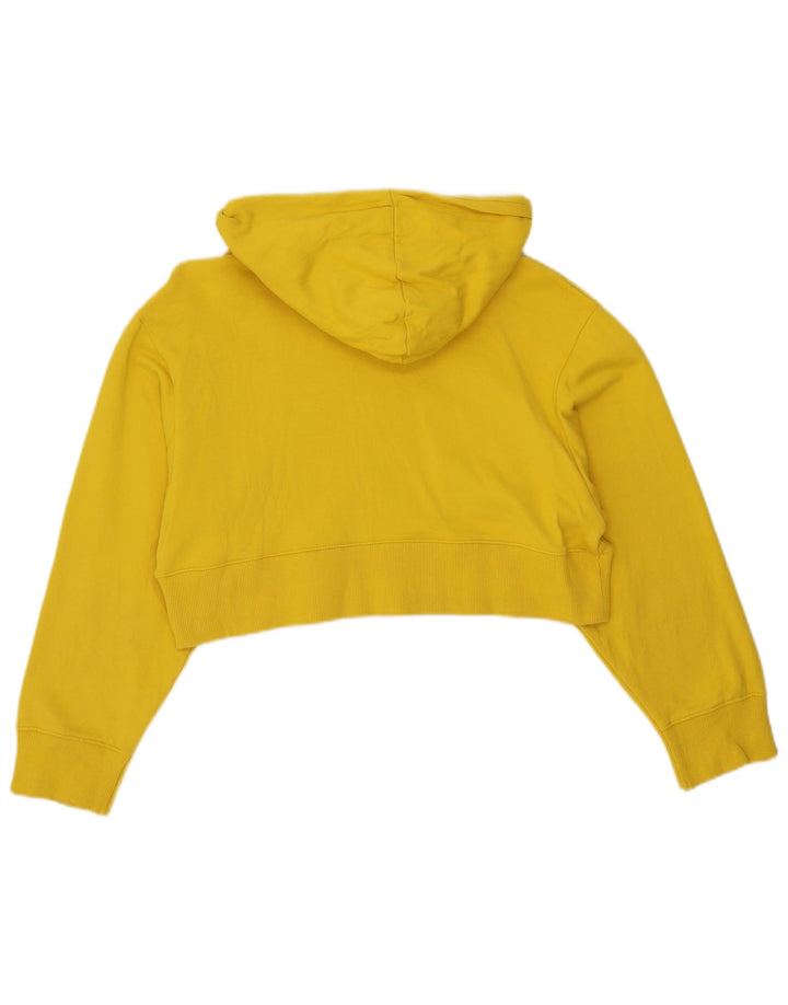 Zara Damen Berkeley Graphic Übergroßer Kapuzenpullover UK 10 Small Gelb