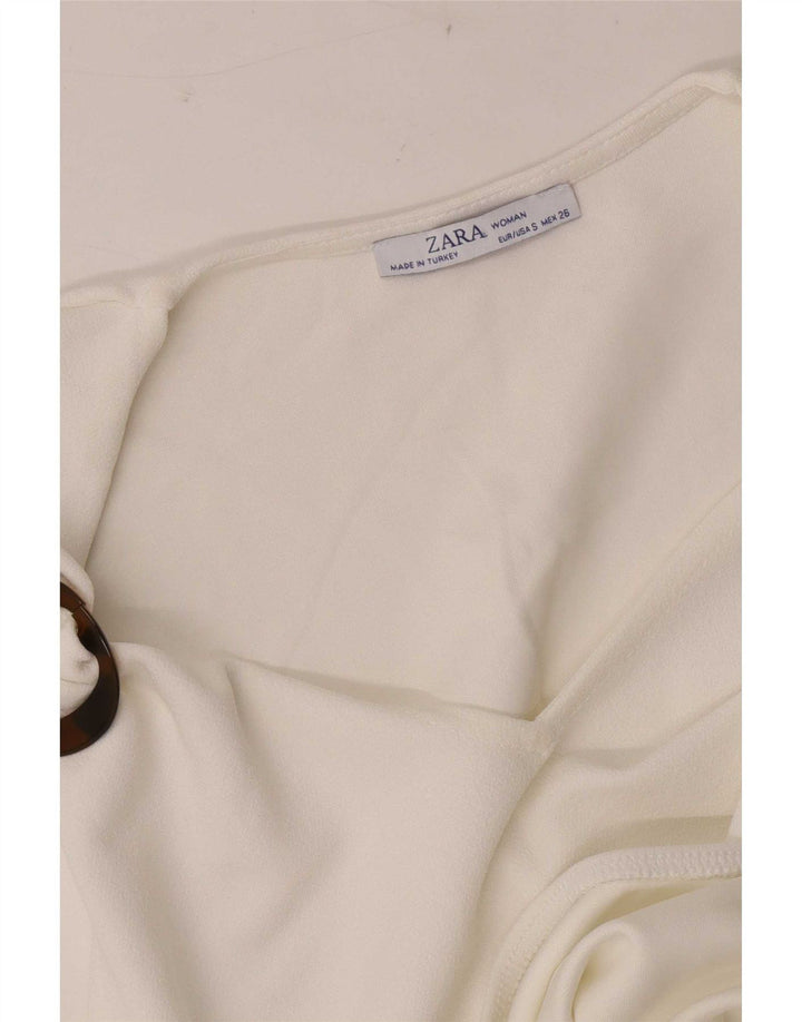 Ärmelloser Damen-Body von Zara, Gr. 8, Weiß
