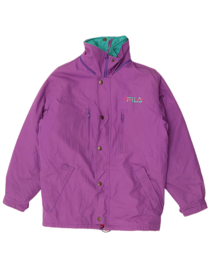 Fila Herren Loose Fit Wattierte Jacke IT 44 XS Lila
