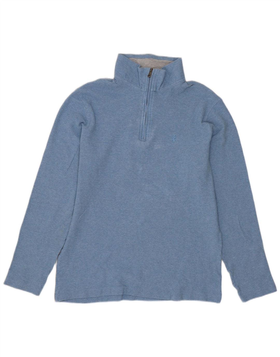 IZOD Damen-Sweatshirt mit Reißverschluss am Hals, UK 14, Mittelblau