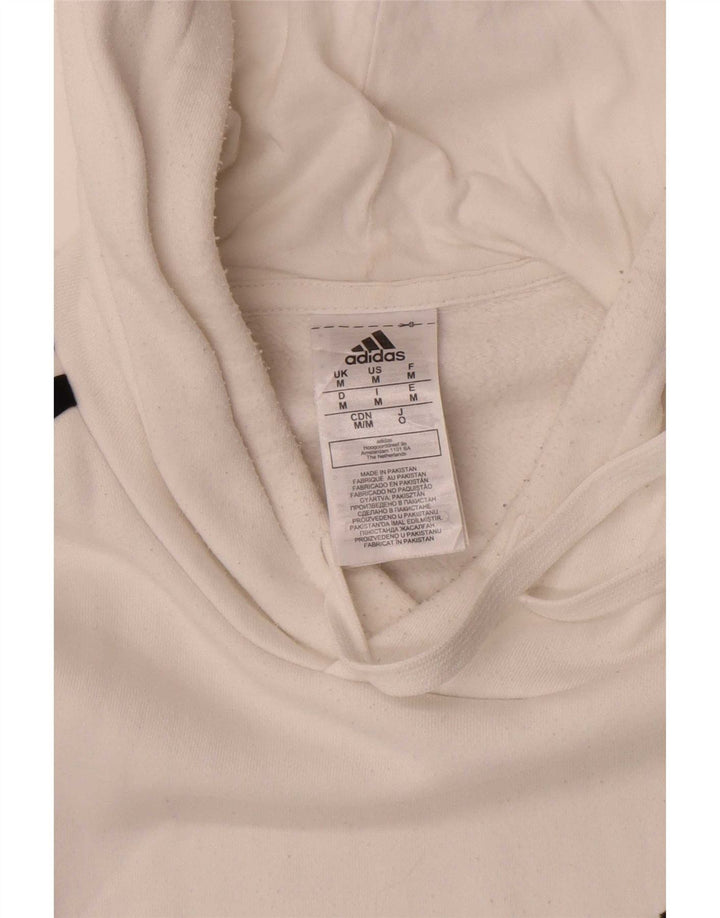 Adidas Herren Kapuzenpullover aus mittelweißer Baumwolle