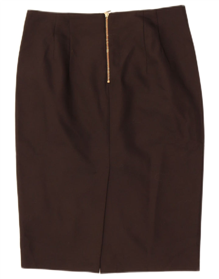 Zara Damen Bleistiftrock Medium W28 Schwarz Polyester