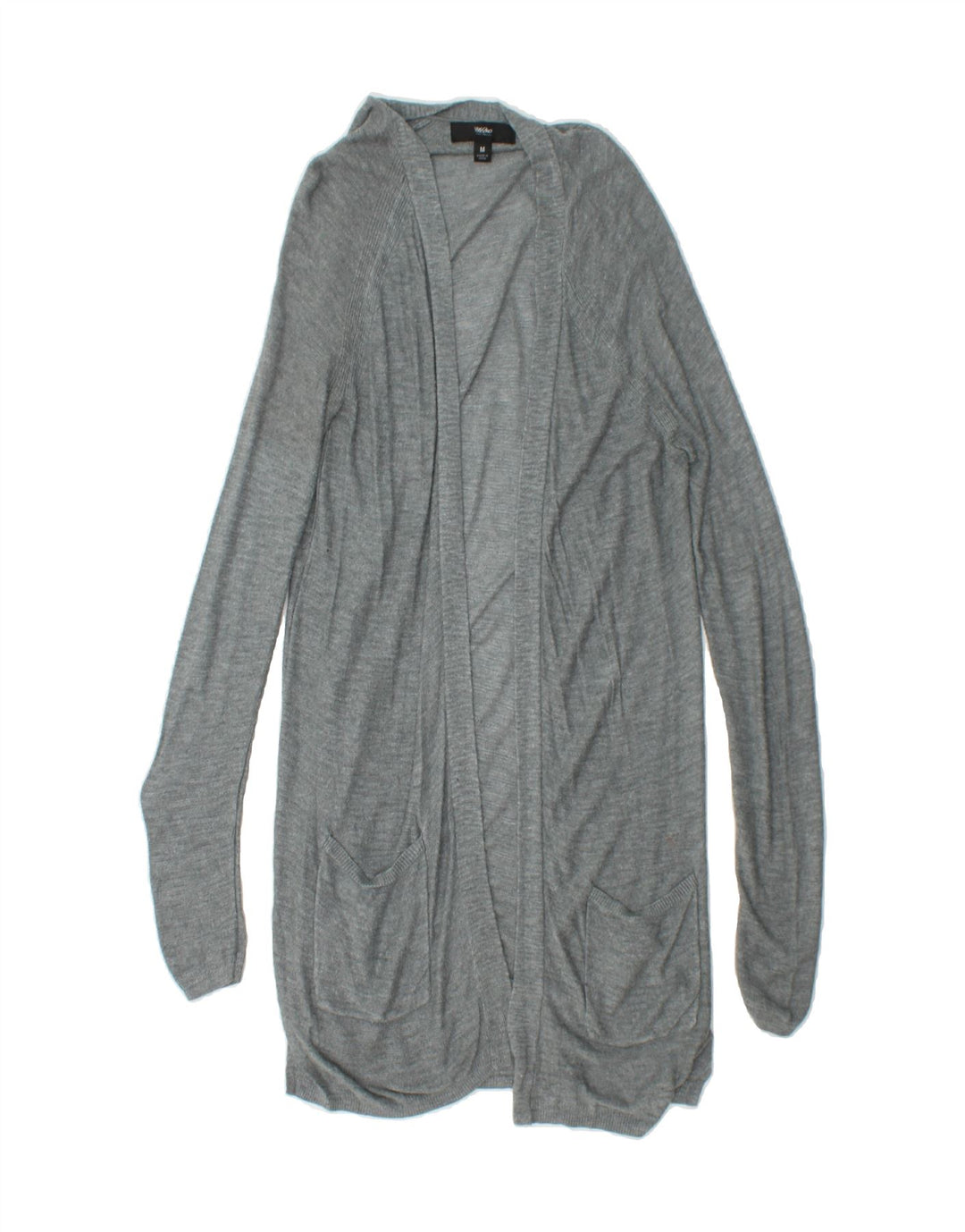 MOSSIMO Womens Longline Open Cardigan Sweater UK 12 Medium Grey Viscose Vintage Mossimo and Second-Hand Mossimo from Messina Hembry 