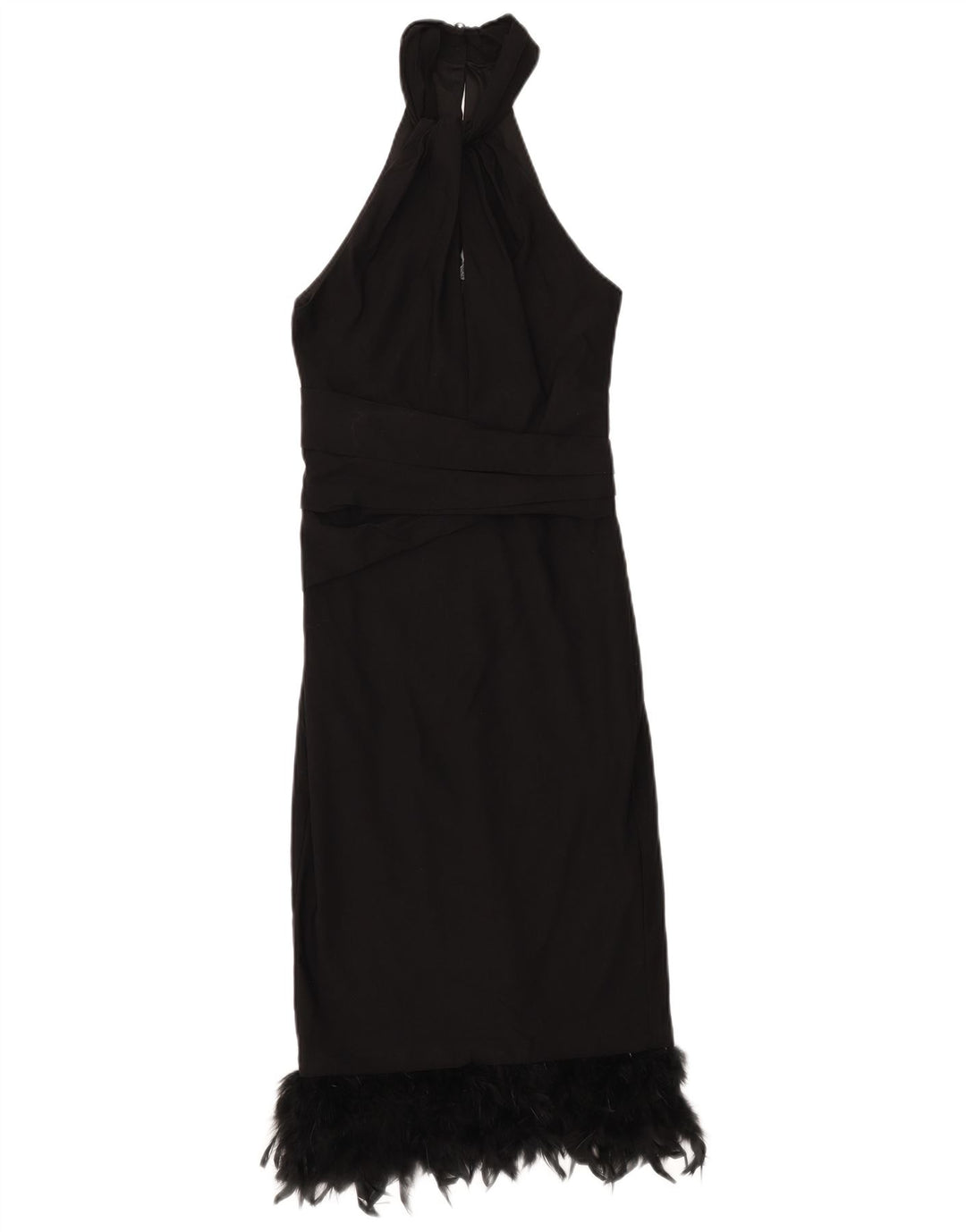 Lipsy Damen Neckholder-Kleid UK 6 XS Schwarz Viskose