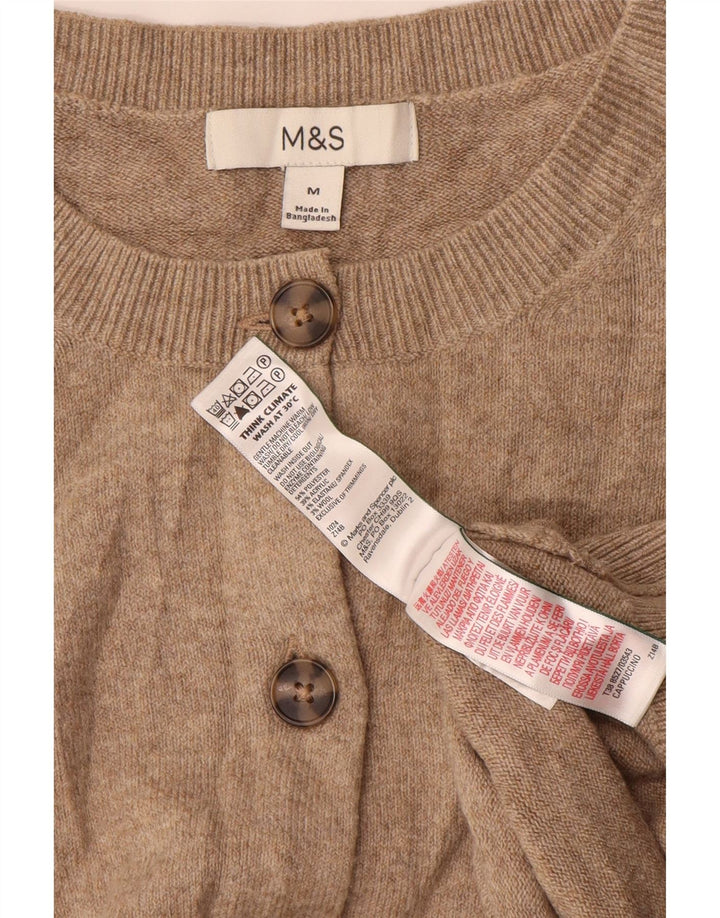 Marks & Spencer Damen-Strickjacke in Übergröße, Gr. 14, Mittelbeige