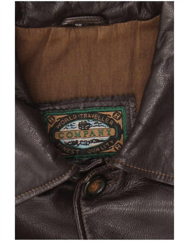 Vintage Herren Lederjacke IT 48 Mittelbraunes Leder