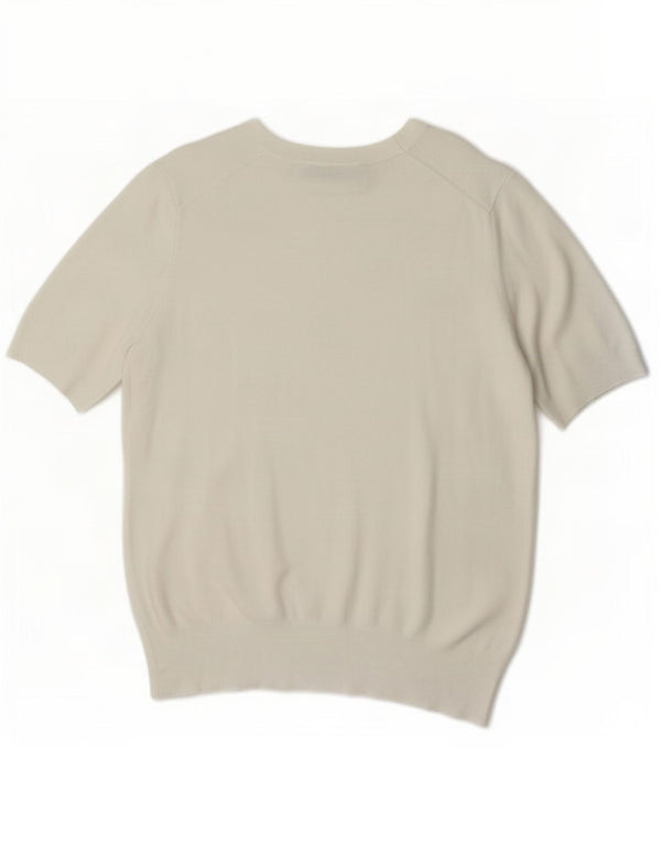 Zara Damen T-Shirt Top UK 18 XL Weiß