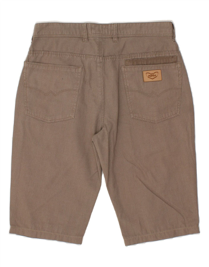 POP 84 Womens Bermuda Shorts IT 46 XL W32 Grey Houndstooth Cotton Vintage POP 84 and Second-Hand POP 84 from Messina Hembry 