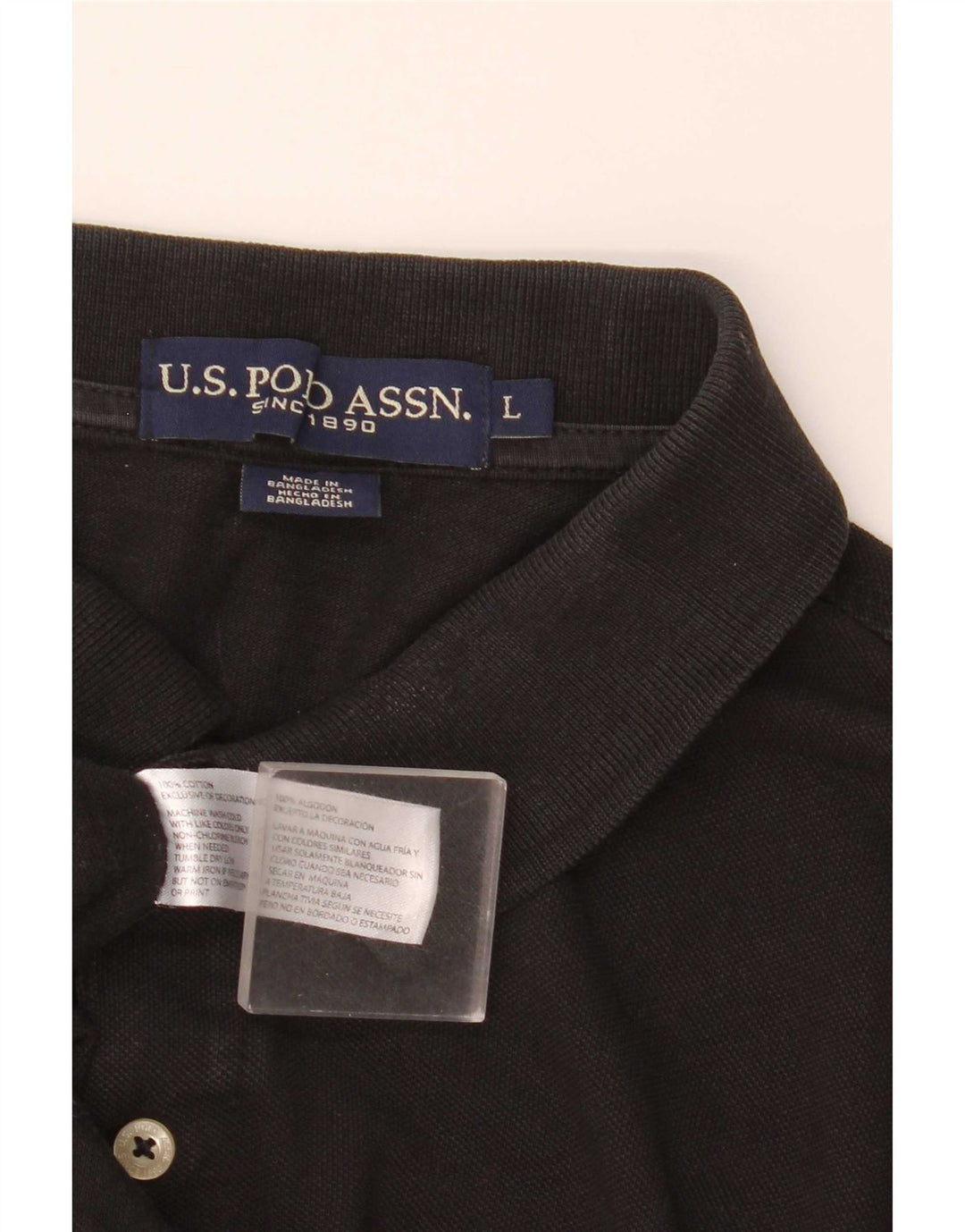 U.S. Polo Assn. Herrenhemd, groß, aus schwarzer Baumwolle