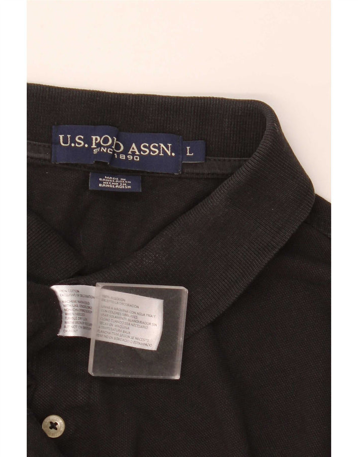 U.S. Polo Assn. Herrenhemd, groß, aus schwarzer Baumwolle
