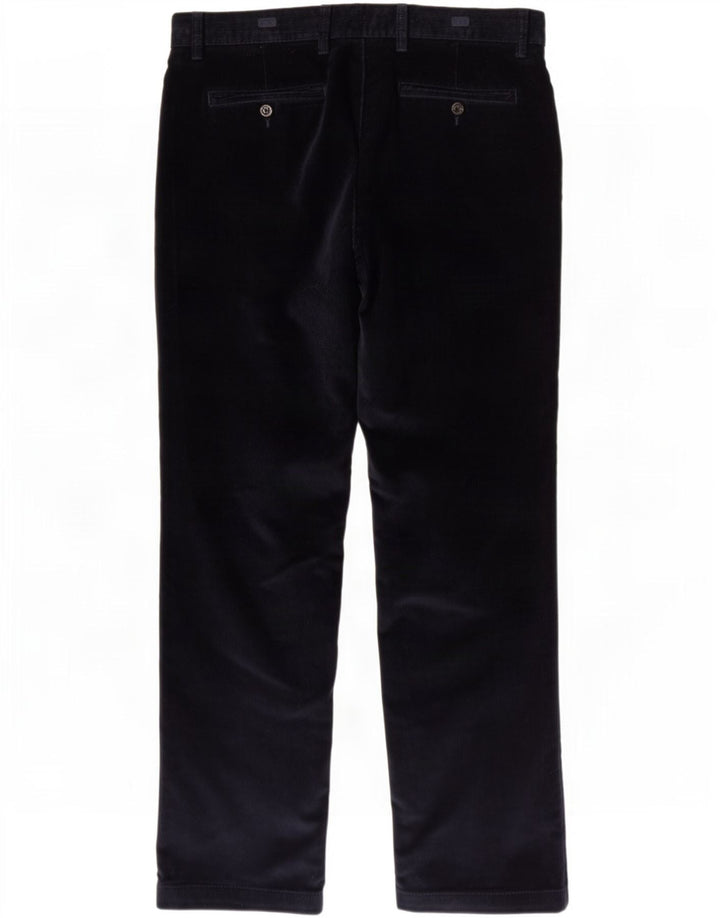 Marks & Spencer Herren-Hose aus regulärem Cord, Breite 36, Länge 31, Marineblau, Baumwolle