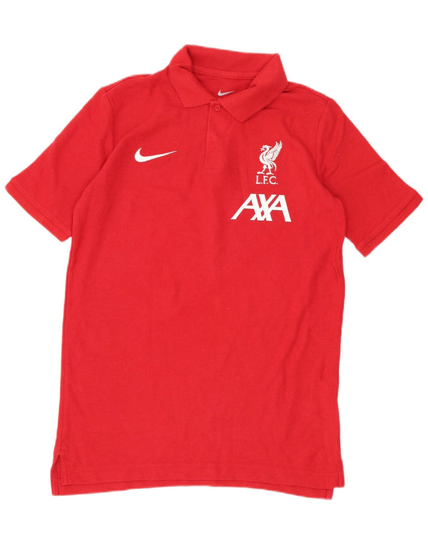 Nike Liverpool Graphic Poloshirt für Jungen, 12–13 Jahre, groß, aus roter Baumwolle