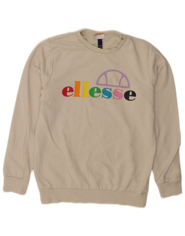 Ellesse Sweatshirt-Pullover für Mädchen mit Grafik, reguläre Passform, 12–13 Jahre, Beige
