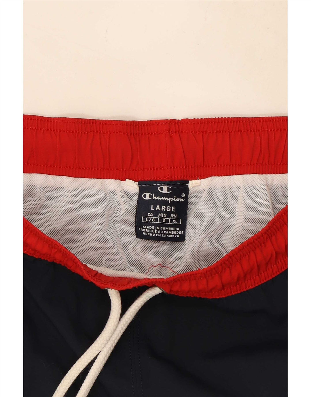 Champion Herren-Badeshorts mit Grafik, groß, Marineblau, Farbblock