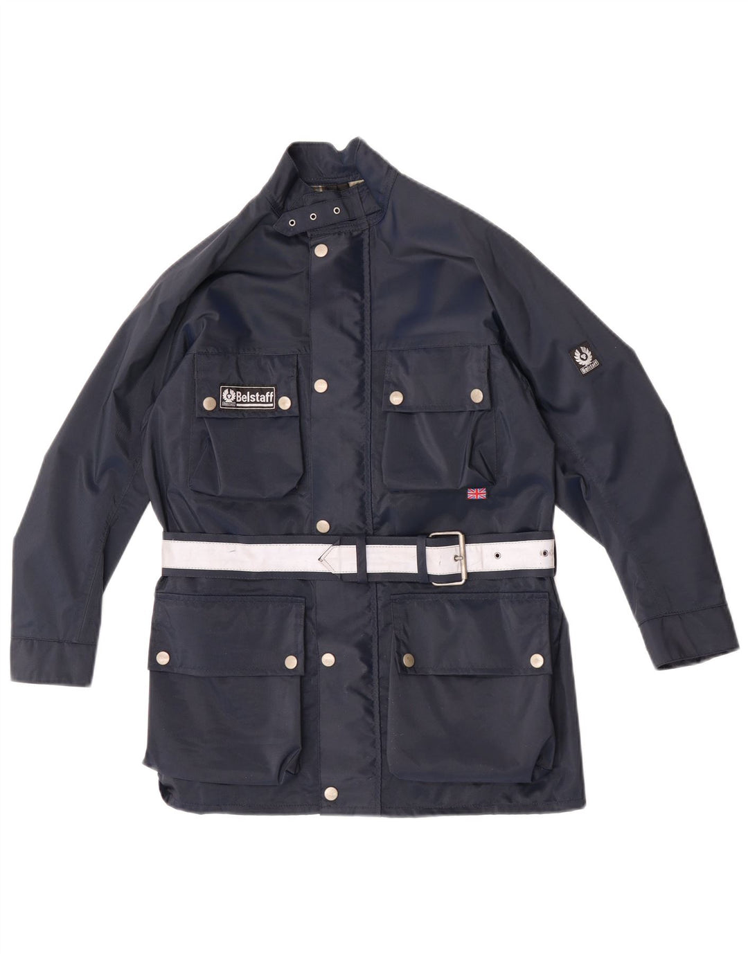 Belstaff Motorstyle Racer-Jacke für Jungen, 9–10 Jahre, marineblaues Nylon
