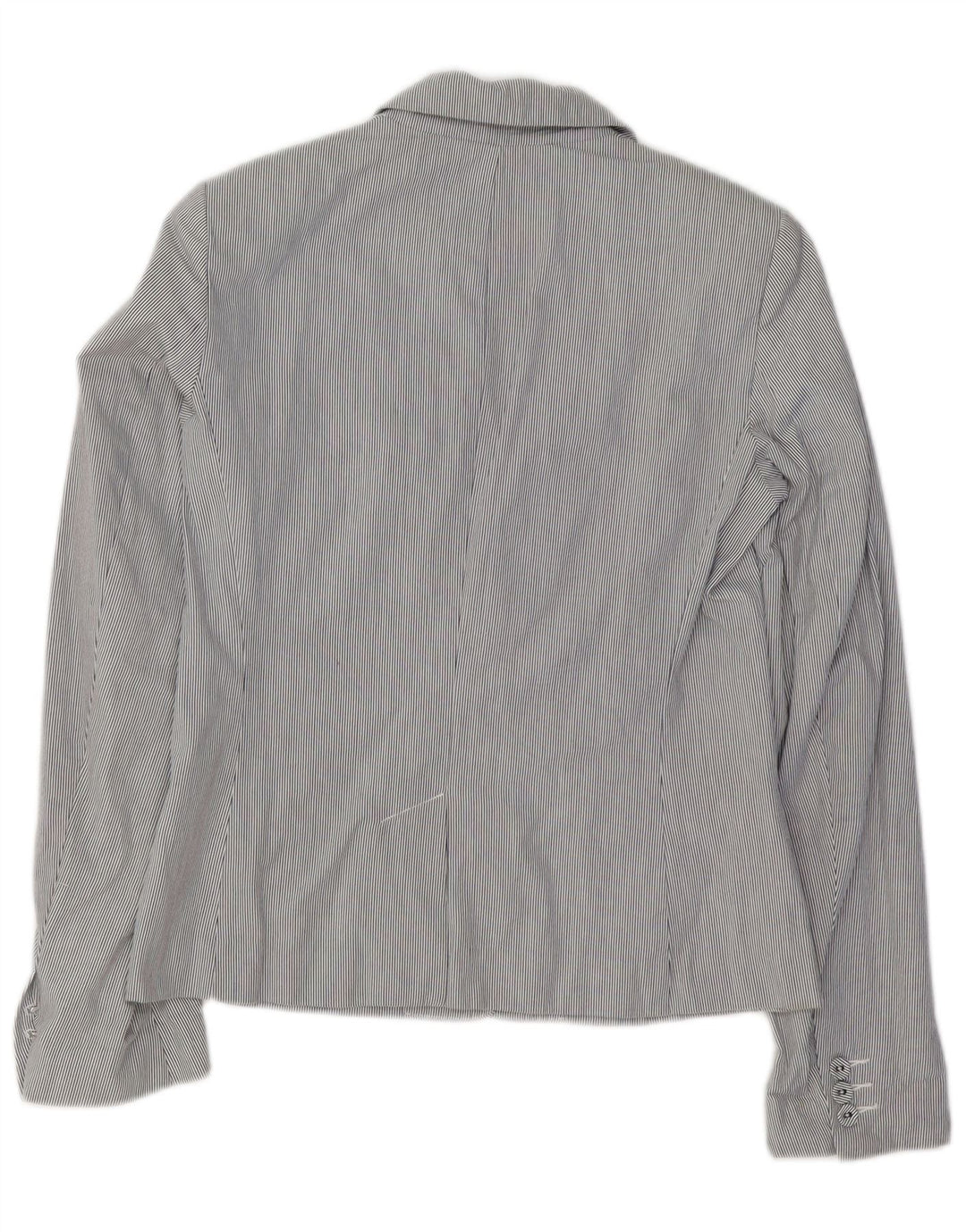 FRENCH CONNECTION Damen-Blazerjacke, Gr. 10, klein, blau, Nadelstreifen