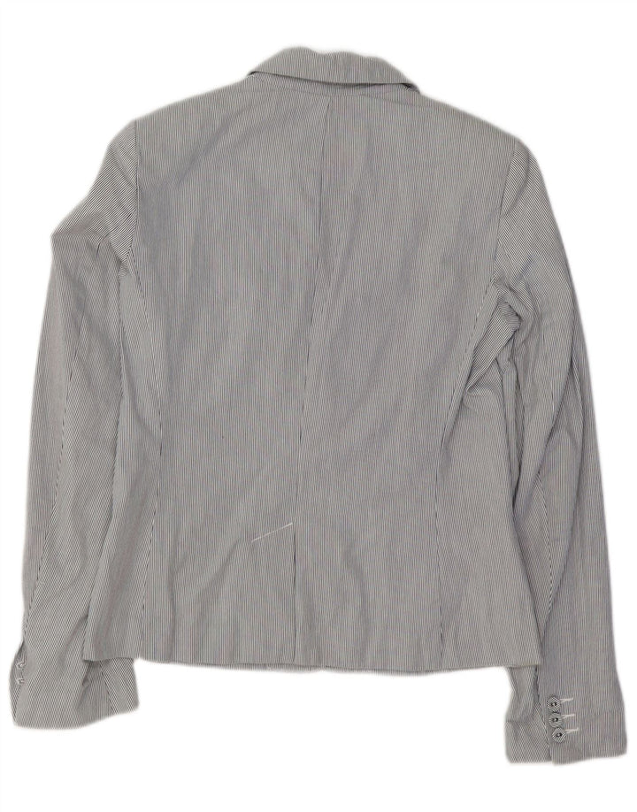 FRENCH CONNECTION Damen-Blazerjacke, Gr. 10, klein, blau, Nadelstreifen