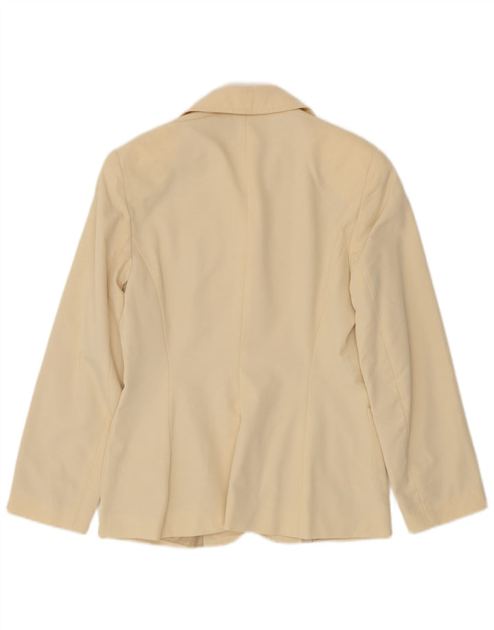 Pinko Damen-Blazerjacke mit 4 Knöpfen, Gr. 10, Größe S, Beige, Viskose