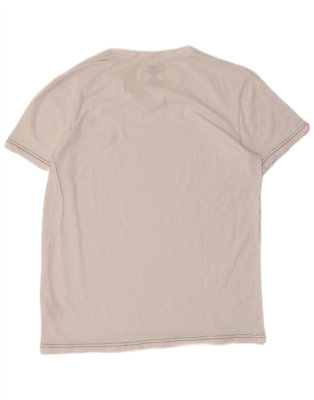 AERONAUTICA MILITARE Damen T-Shirt Top UK 18 XL Weiße Baumwolle