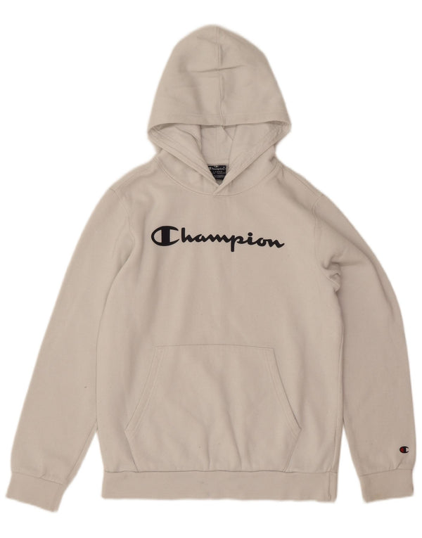 Champion Kapuzenpullover mit Grafik für Jungen, 13–14 Jahre, XL, cremefarbene Baumwolle