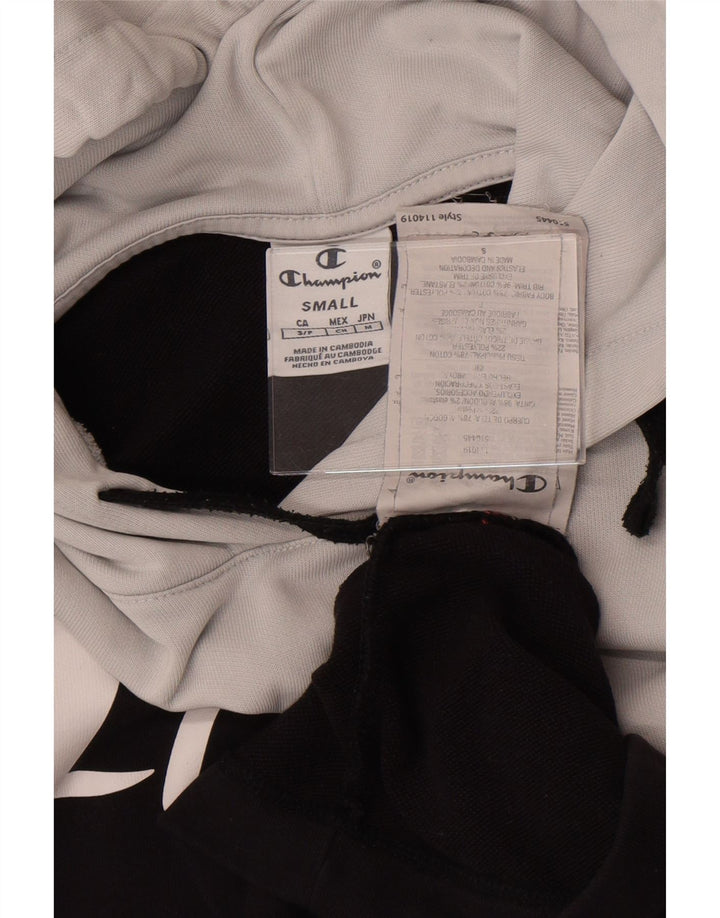 Champion Womens Graphic Top Langarm UK 10 Small Schwarz Colourblock