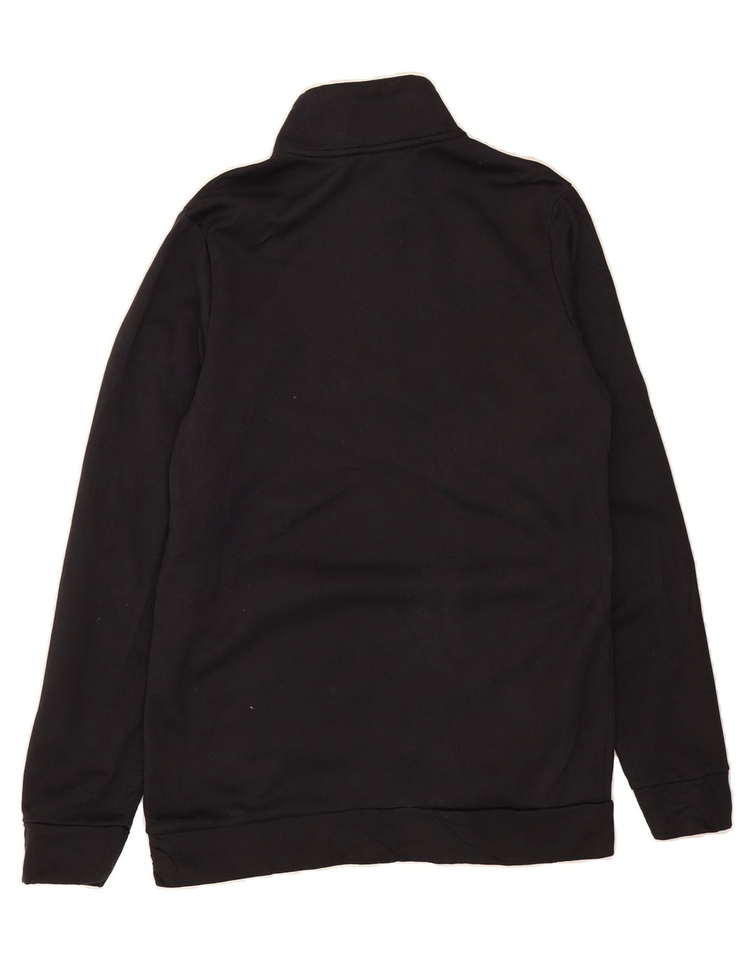 NIKE Mens Graphic Zip Neck Sweatshirt Jumper Small Black Polyester Vintage Nike and Second-Hand Nike from Messina Hembry 