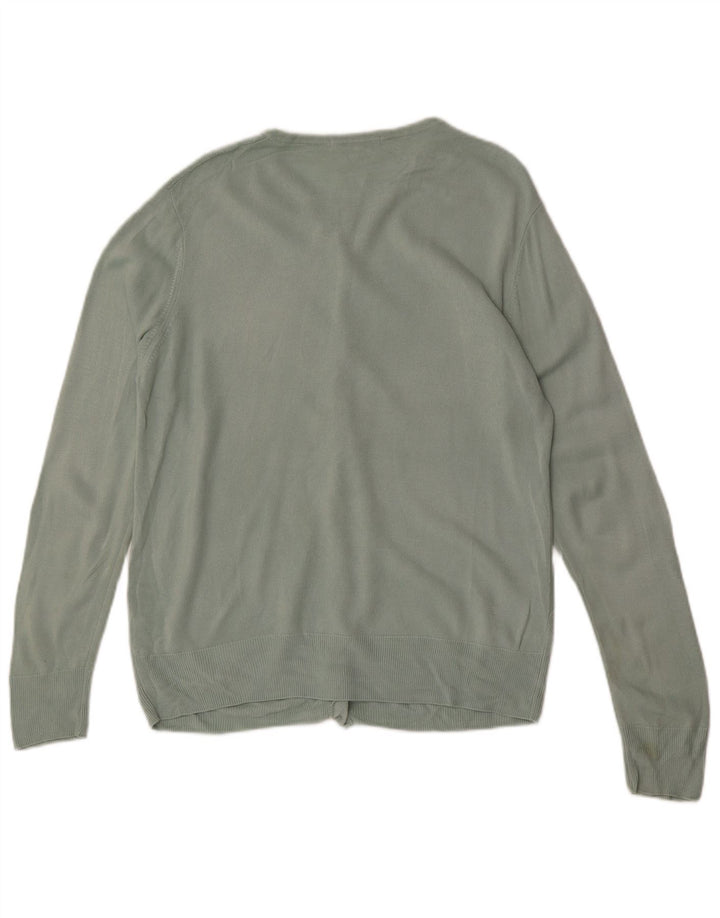 Marks & Spencer Damen-Cardigan-Pullover UK 16 Large Grün Argyle/Diamant