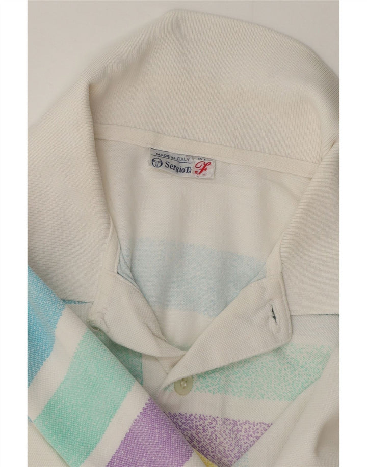 Sergio Tacchini Herren Poloshirt Mittelweiß gestreift