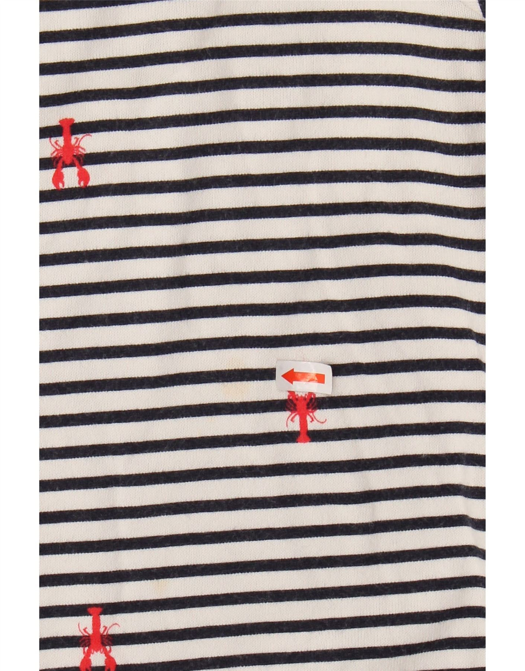 JOULES Damen Top Langarm UK 14 Large Weiß gestreift