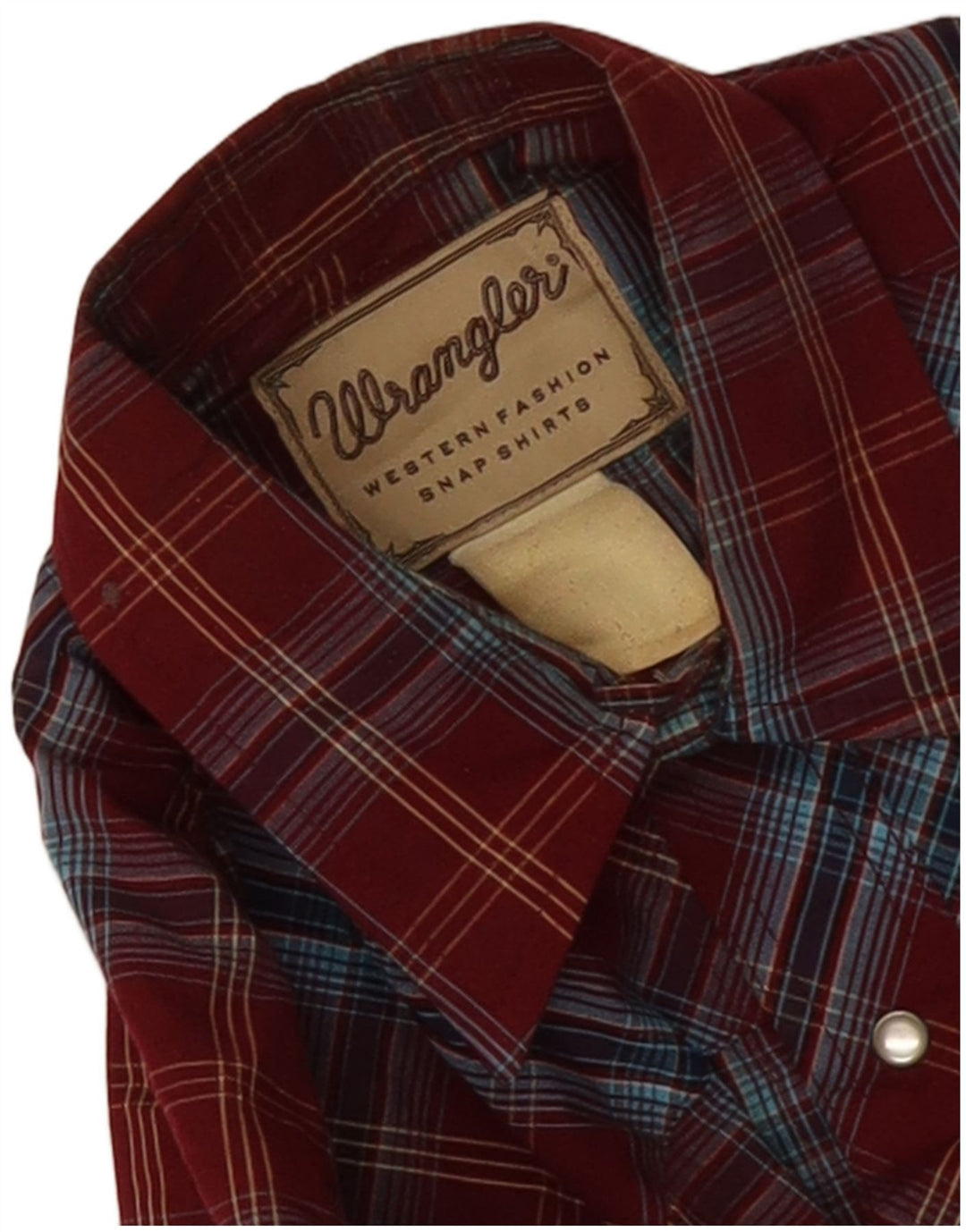Wrangler Herren-Westernhemd, mittelgroß, Burgunderrot kariert