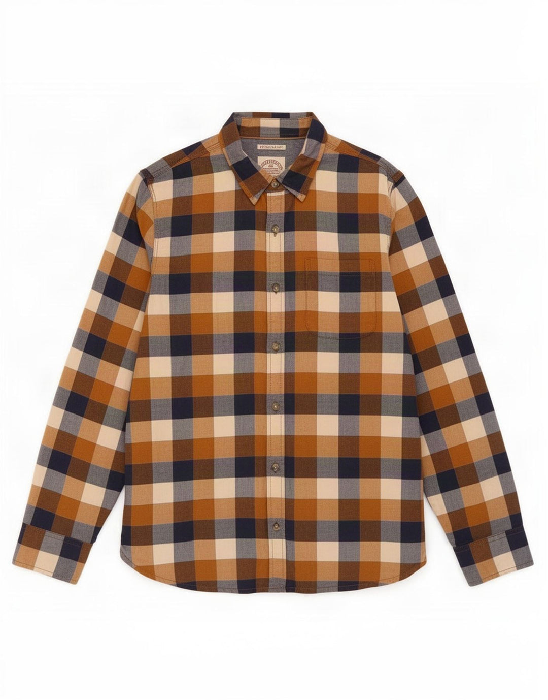 Fat Face Herren-Hemd mit normaler Passform, mittelgroße, mehrfarbige Gingham-Baumwolle