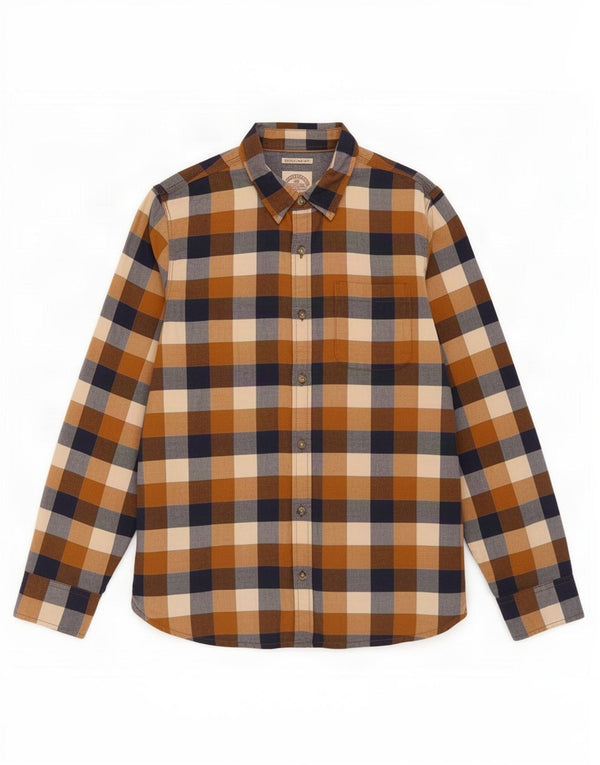 Fat Face Herren-Hemd mit normaler Passform, mittelgroße, mehrfarbige Gingham-Baumwolle