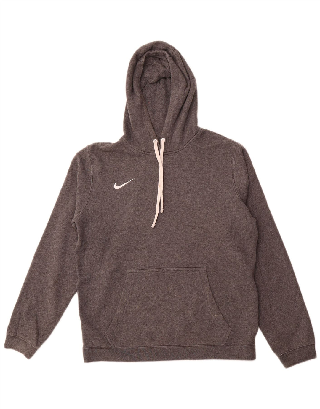 NIKE Mens Hoodie Jumper Medium Grey Cotton
