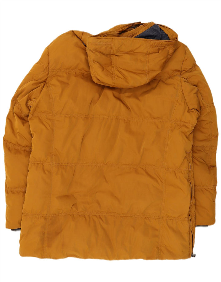 Hugo Boss Herren-Jacke mit Kapuze, gepolstert, Größe 40, Gelb