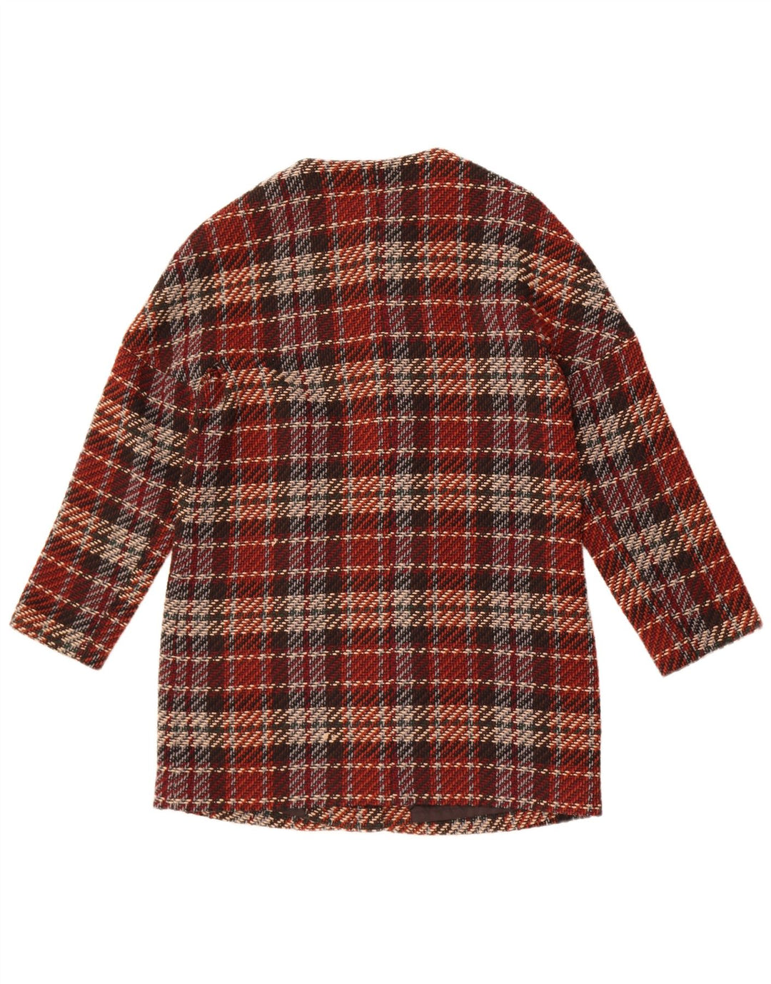 Esprit Damen Mantel UK 12 Medium Burgundy Check