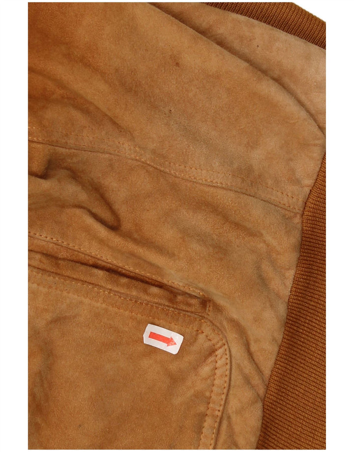 Vintage Herren Wildleder Bomberjacke UK 42 XL Braun