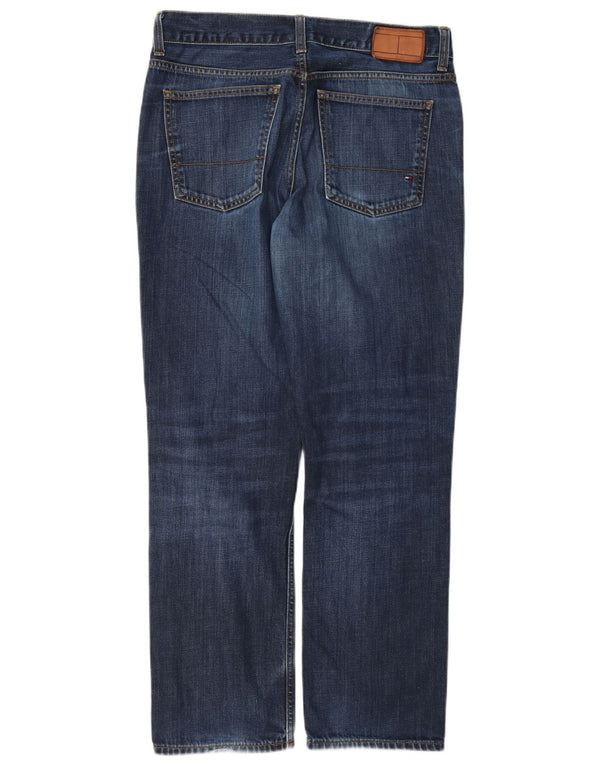 Tommy Hilfiger Herren Straight Jeans W32 L30 Marineblau Baumwolle