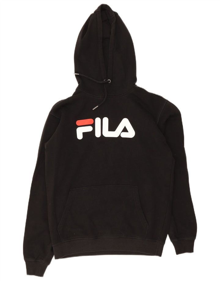 Fila Herren-Kapuzenpullover mit Grafik, Größe S, schwarze Baumwolle