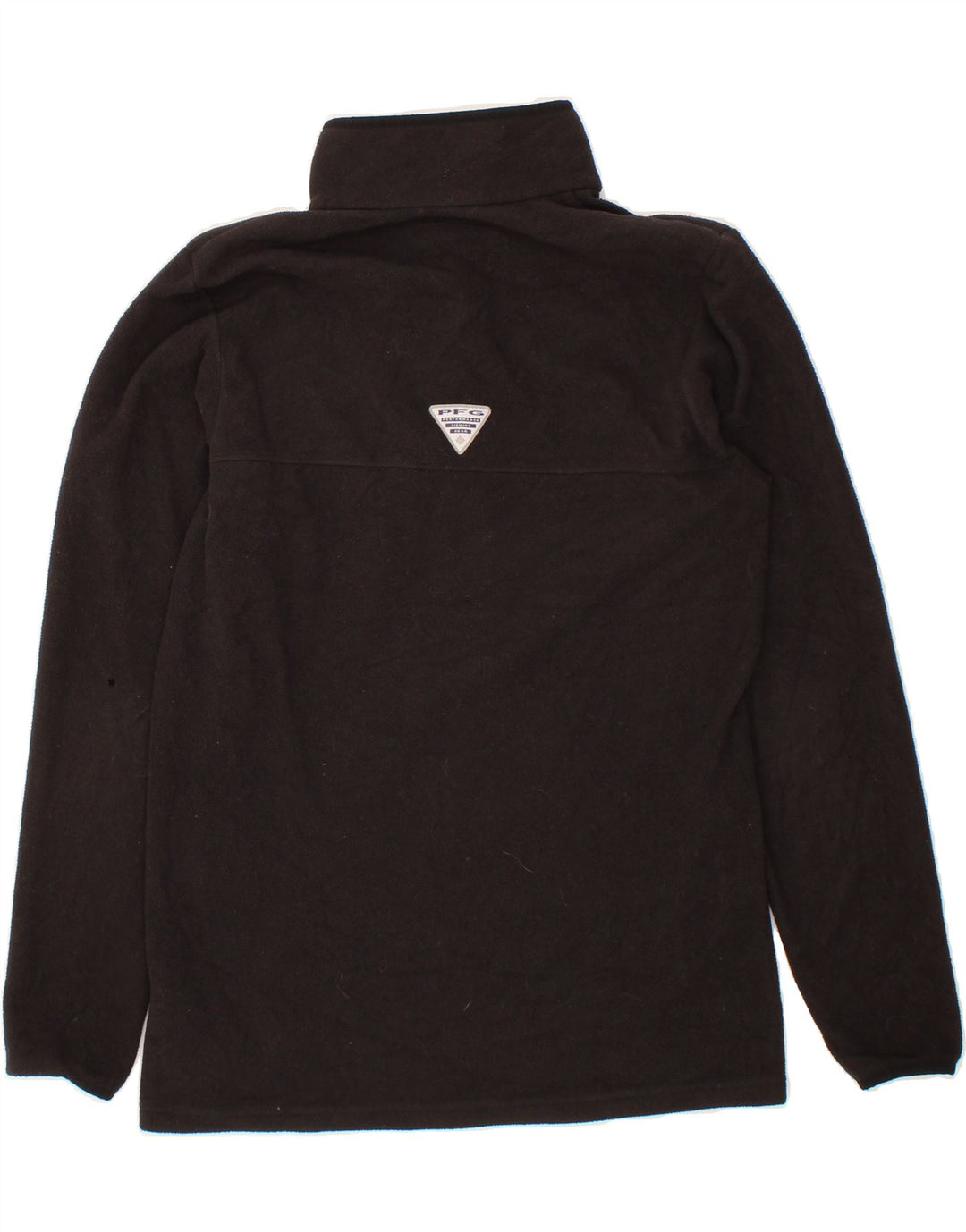 COLUMBIA Mens Zip Neck Fleece Jumper Small Black Polyester Vintage Columbia and Second-Hand Columbia from Messina Hembry 