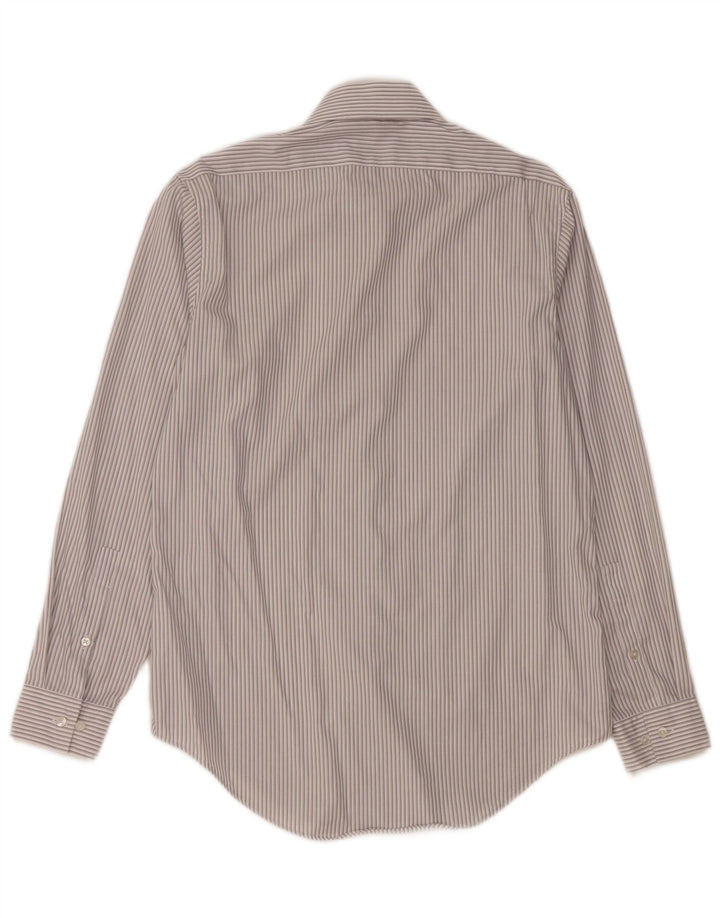 Calvin Klein Herren Slim Fit Hemd Größe 15 1/2 Mittelgrau gestreift