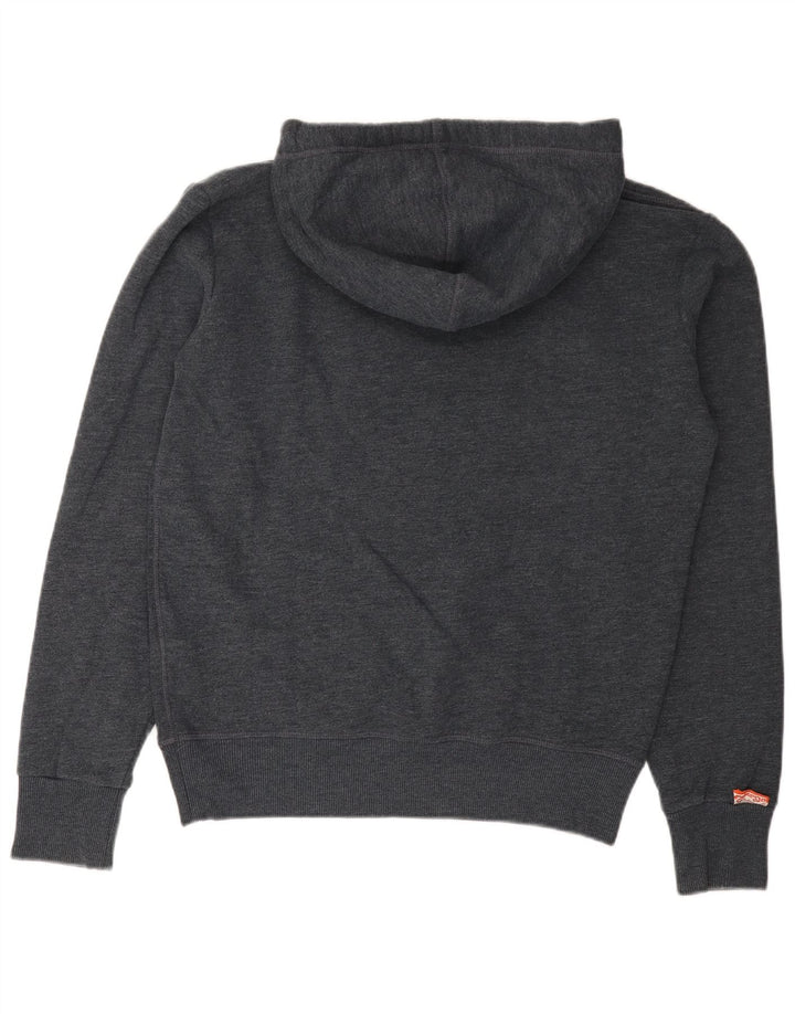 Superdry Herren Grafik-Kapuzenpullover aus mittelgrauer Baumwolle